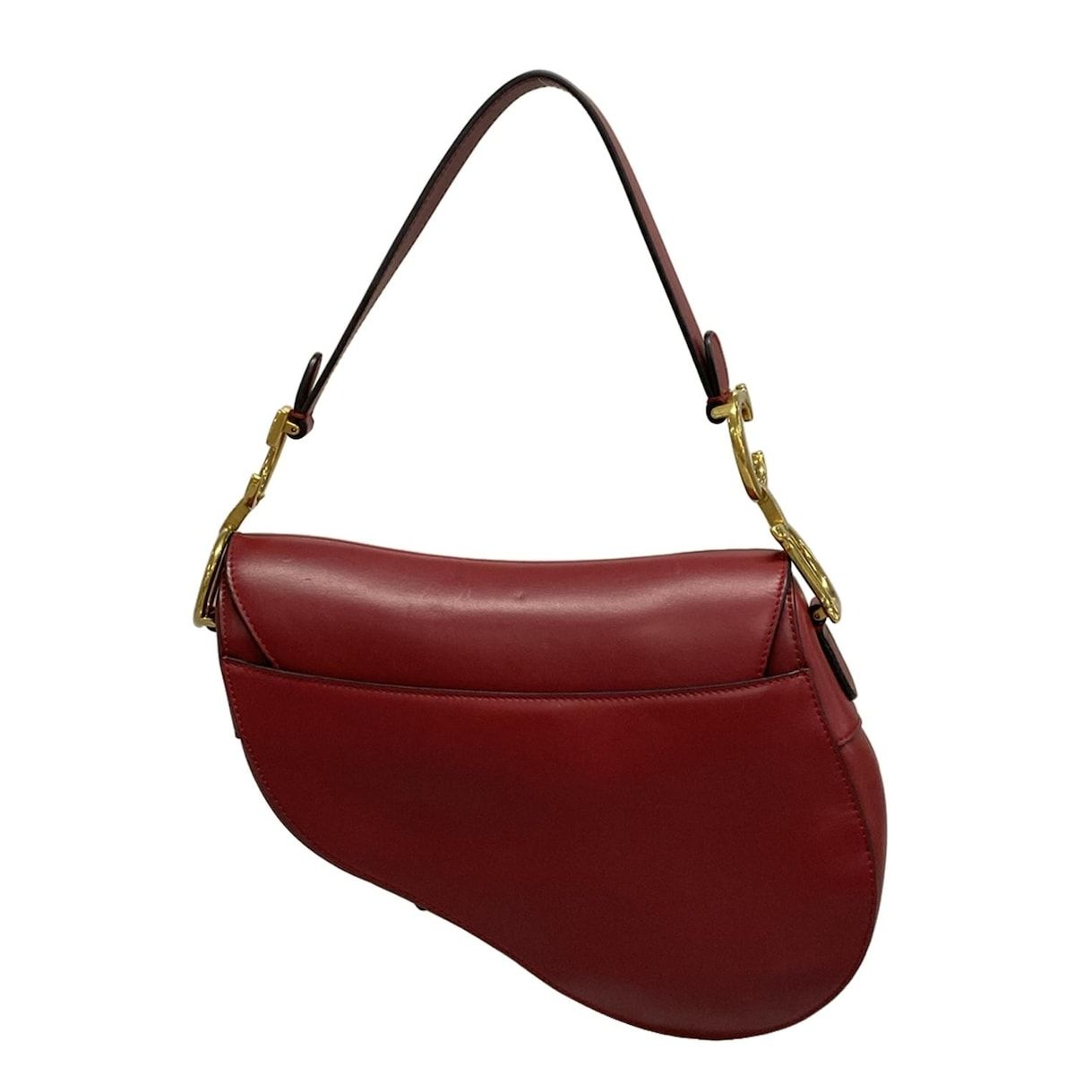 DIOR ChristianDior ディオール クリスチャンディオール ショルダーバッグ サドルバッグ レッド ゴールド金具 レザー DECORATOM_COM_BR
