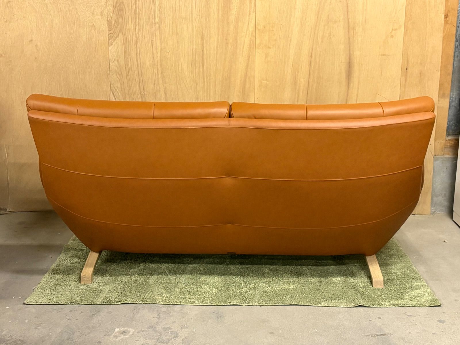 GL106 山口県下松市より 超 2人掛ロング 本革ソファ カリモク karimoku ZU46シリーズ 幅189㎝ ZU4622E328