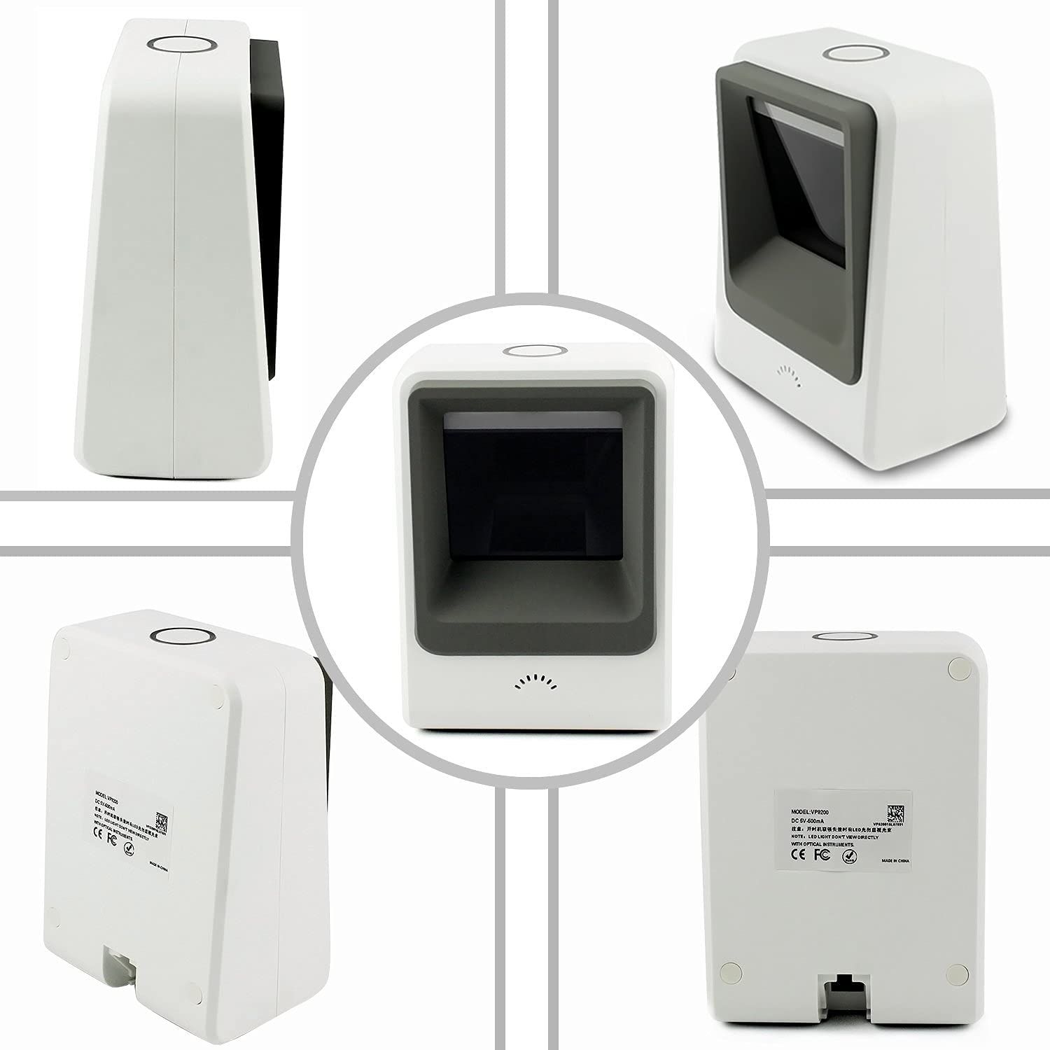  Symcode 定置式 バーコードスキャナー ハンズフリー 1 D 2 USB CCD モバイル支払い対応 黒い 白い その他 文房具 事務用品