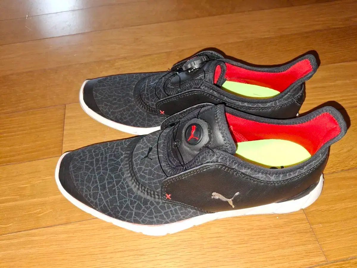 プーマ ゴルフシューズ ブラック レッド 270