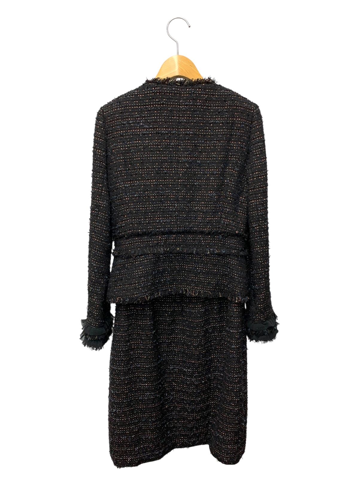 アナイ 10021-24-95-360 14021-24-95-360 ワンピーススーツ 36 ブラック ツイード IT9IZJCTO65R