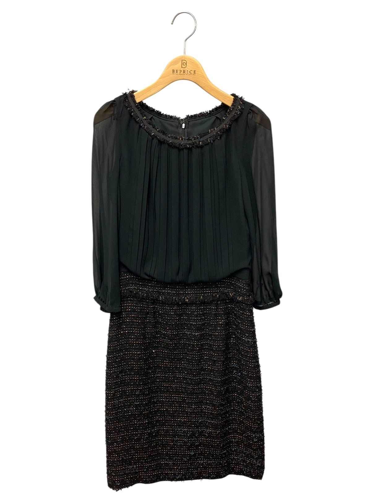 アナイ 10021-24-95-360 14021-24-95-360 ワンピーススーツ 36 ブラック ツイード IT9IZJCTO65R MAAHADDERANG_COM