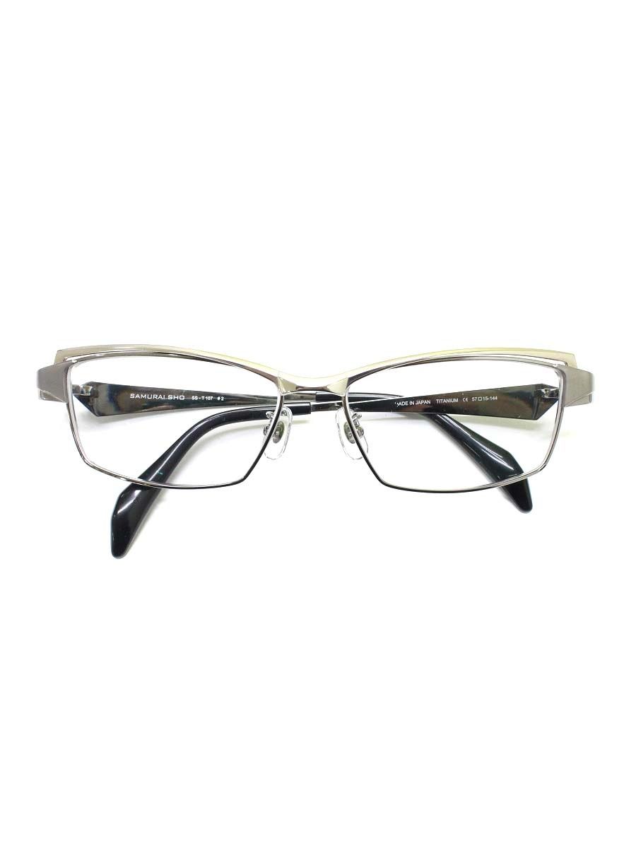 サムライ翔 SS-T107 メガネ シルバー 智 メタルフレーム スクエア ITH8GETAVGRC