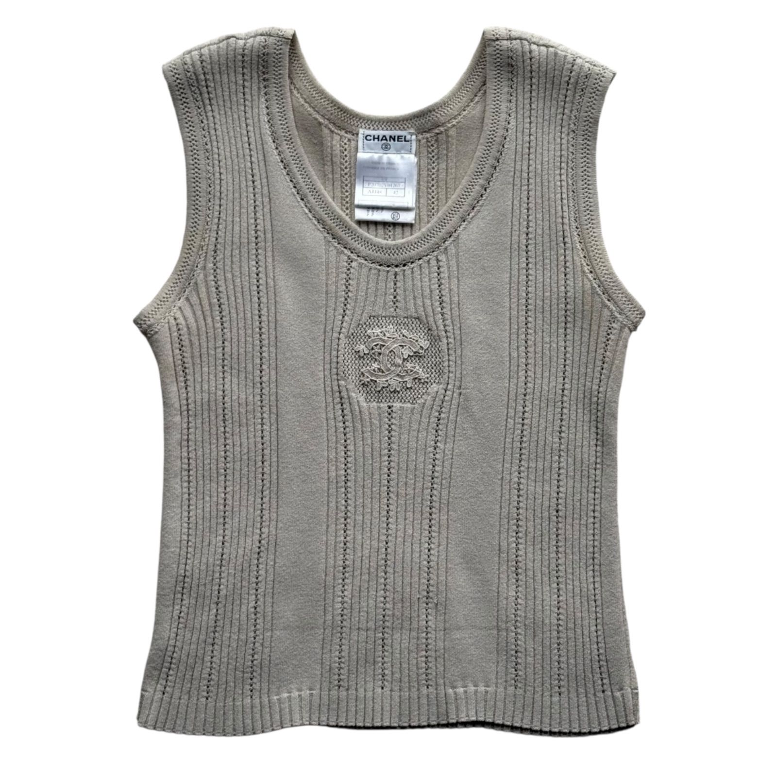 CHANEL 03P Archive Embroidery Knit シャネル 2003SS ココマーク ロゴ