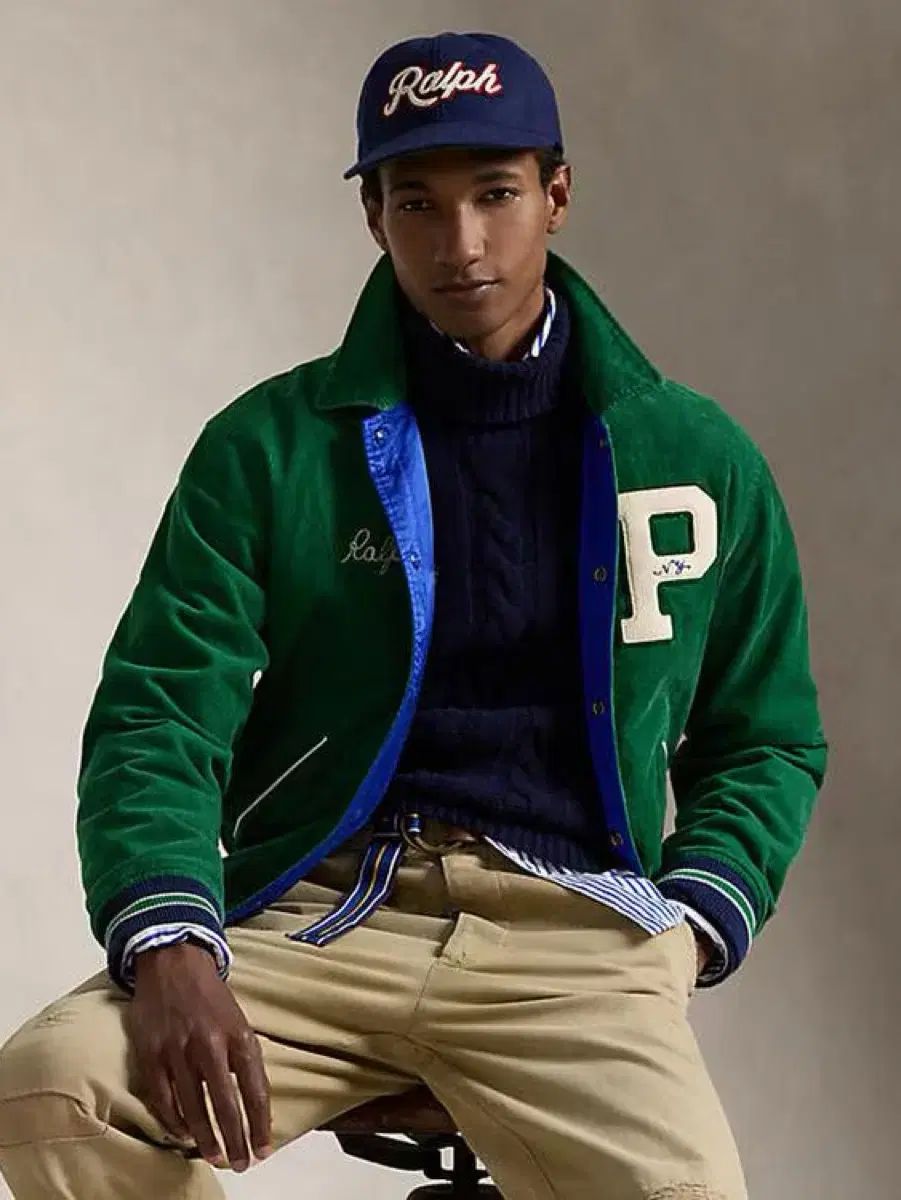 ポロ ラルフローレン リバーシブル レターマン ジャケット