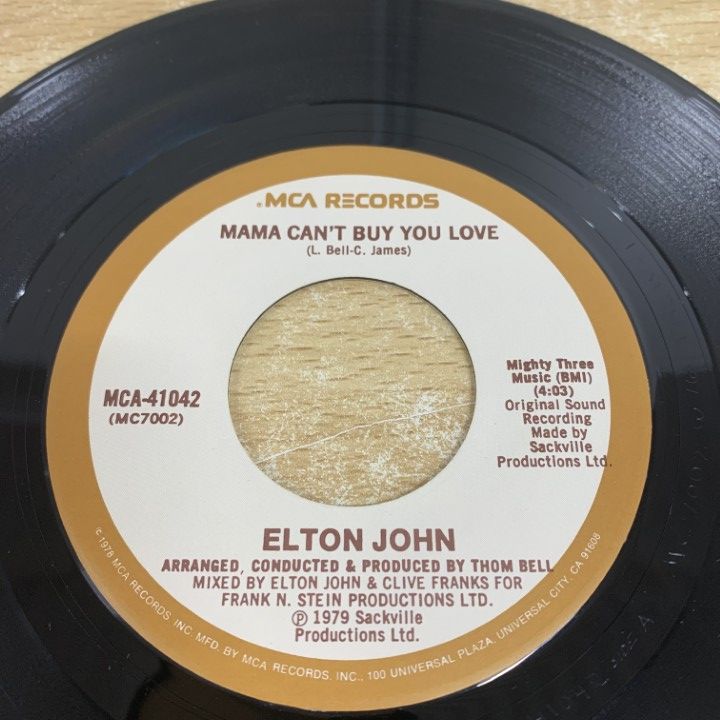 ○01)【1点限り!】Elton John/Mama Can't Buy You Love/エルトン