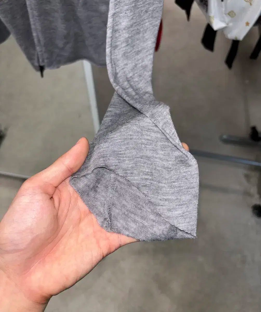 グレー ロング丈カーディガン