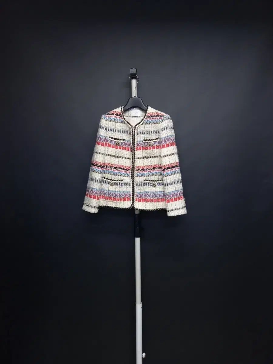 サテン SATIN 秋冬 ツイード ショート ジャケット 55 44