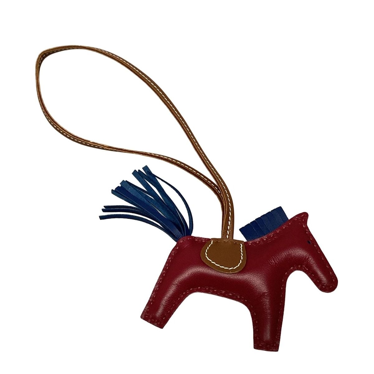 HERMES エルメス キーホルダー チャーム ロデオチャームPM ブルードマルト×ルビー×フォーブ