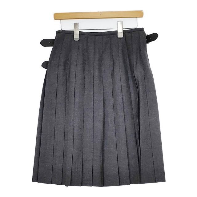 O NEIL OF DUBLIN プリーツ ラップ キルト ウール スカート グレー レディース オニールオブダブリン 5-1020T∞