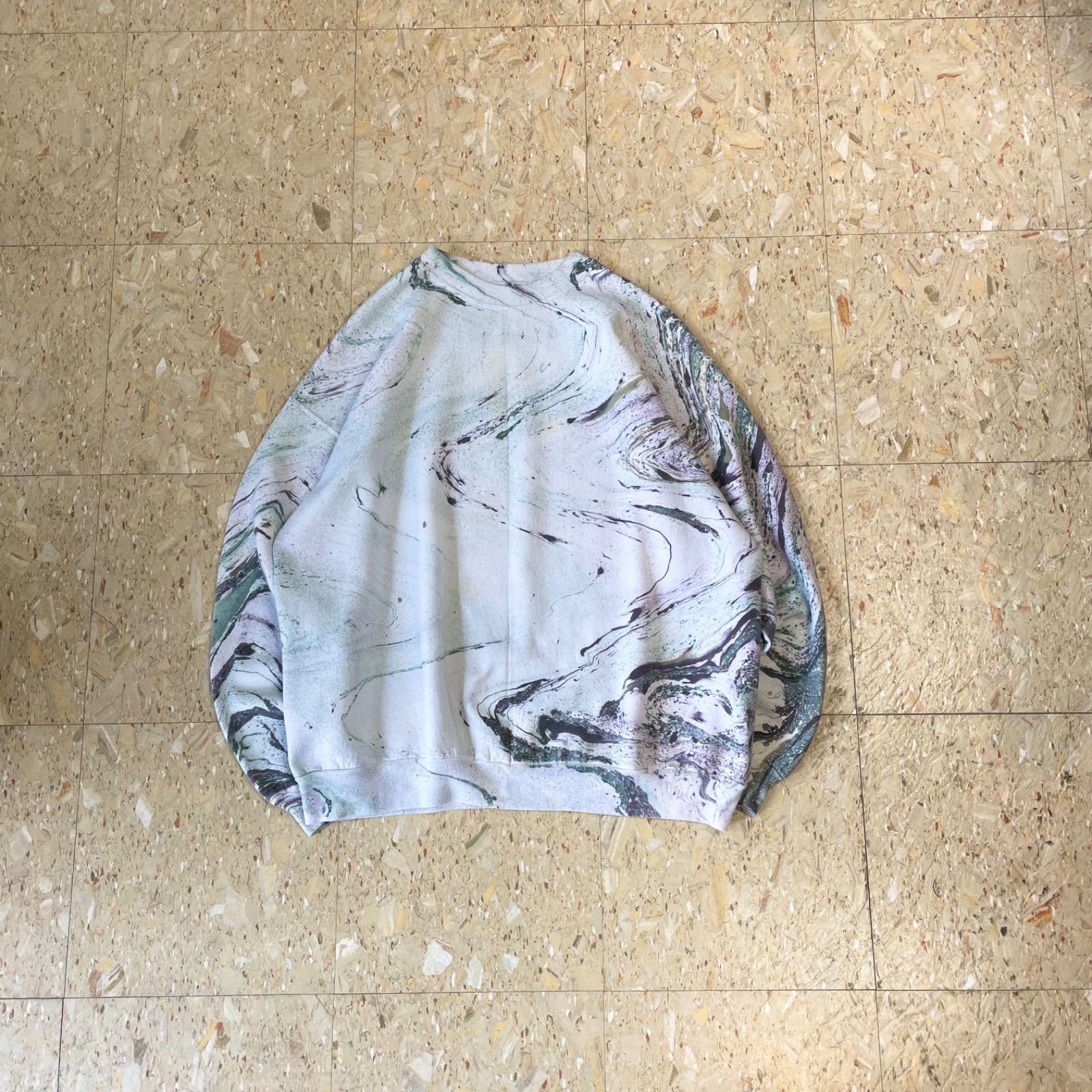 90s 【墨流し】 マーブル スウェット size.XL - メルカリ