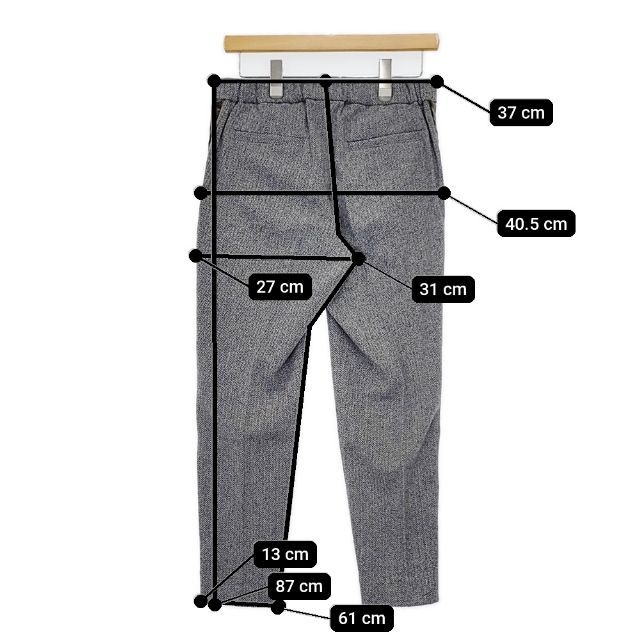 ウールストレッチのイージーパンツ 定価28600円