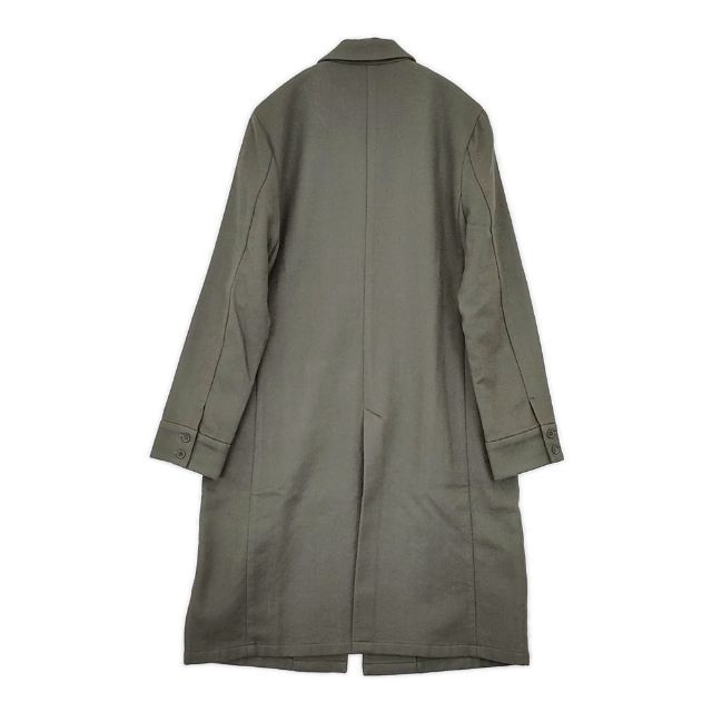 evam eva E163T104 チェスターコート ロングジャケット ウールコットンヘンプ コート カーキ レディース エヴァムエヴァ 5-1020T∞