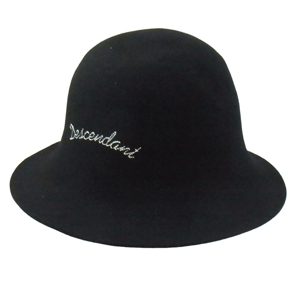 ディセンダント 22 AW 222 MYDS-HT 01 ROTH HAT ロゴ刺繍 ウール ハット ブラック系 F