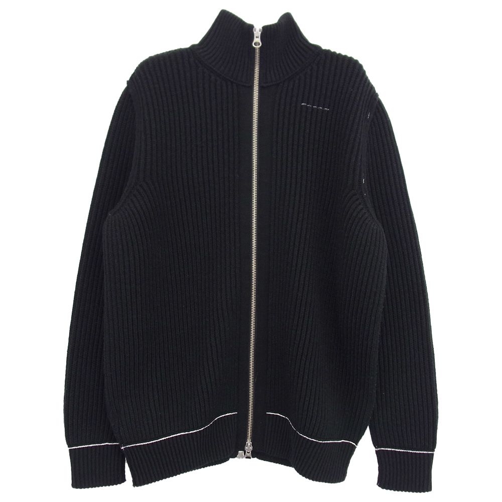 MAISON MARGIELA メゾンマルジェラ 21AW S62GP0047 MM6 エムエムシックス ドライバーズニット フルジップ カーディガン ブラック系 S