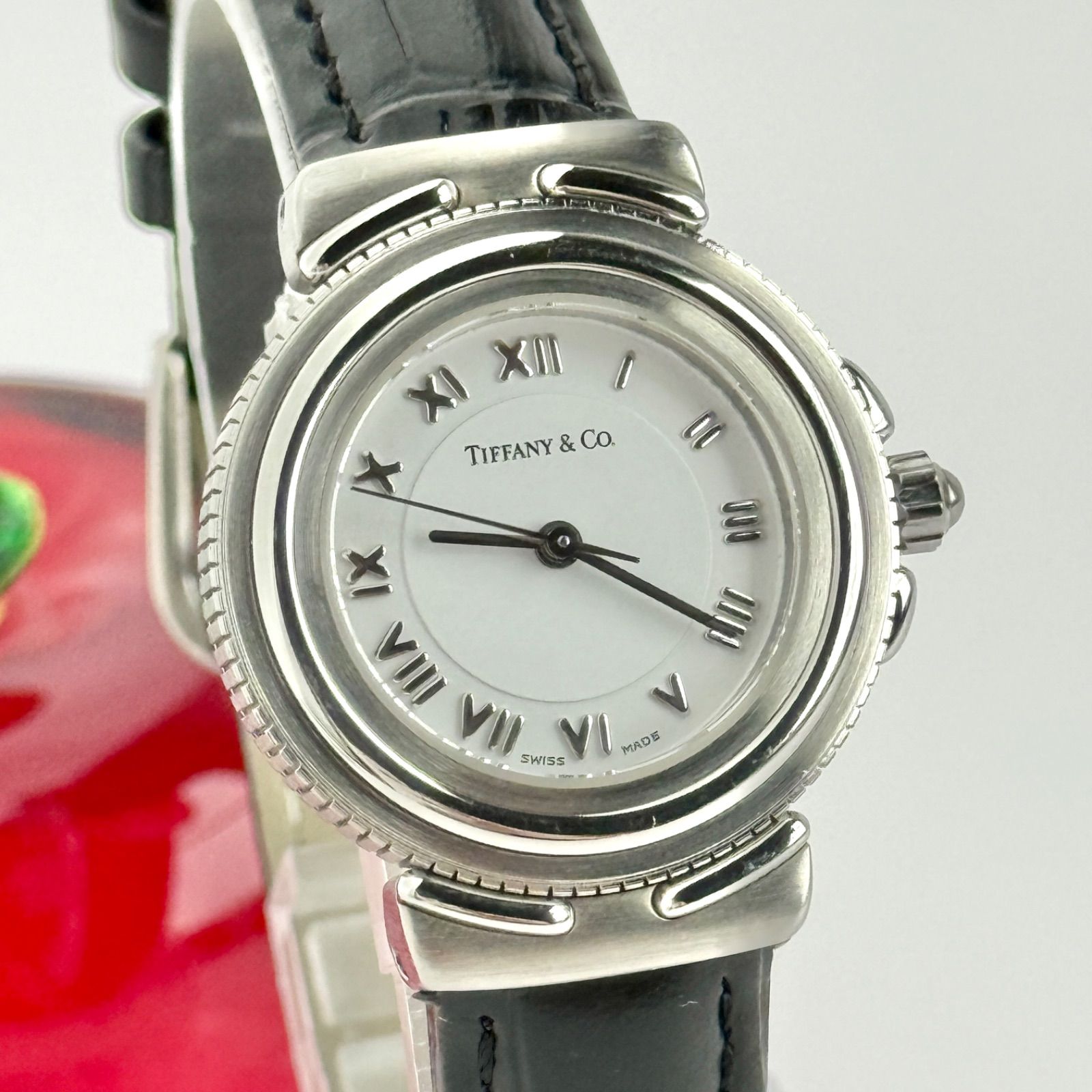 ティファニー インタリオ 新品ベルト 新品電池 レディース 腕時計 480