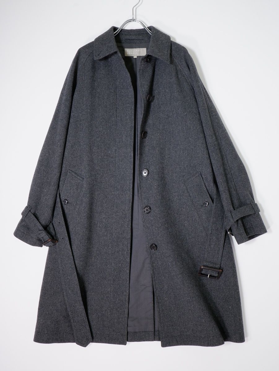 MARGARET HOWELLマーガレットハウエル ベルト付ウールステン コート 1 LCTA79687