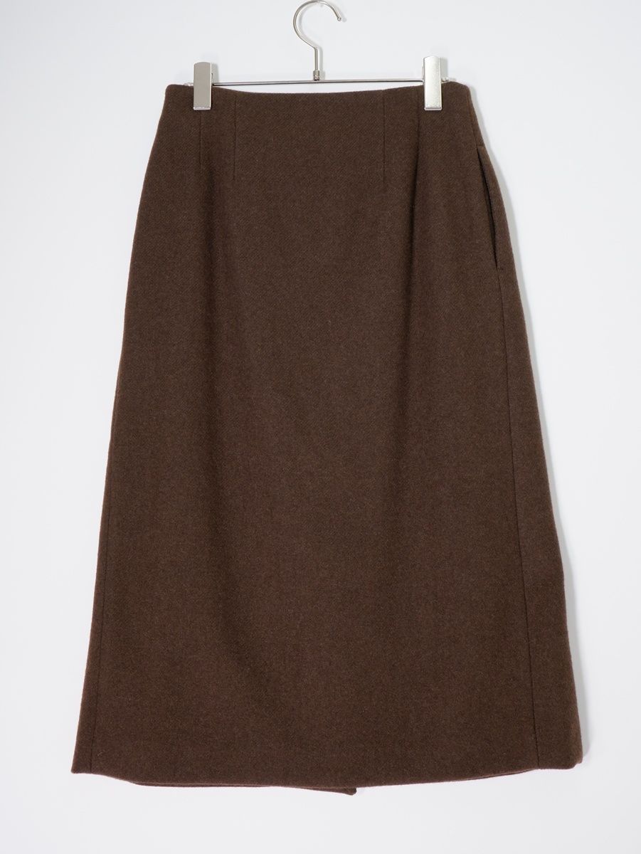 BAMBOU ROGER KWONGバンブーロジャークォン Jupe Chataigne ヤクウール ラップスカート 36 LSKA79757