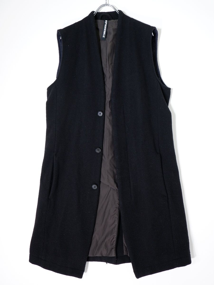 RIPVANWINKLEリップヴァンウィンクル CHESTER VEST チェスターベスト ブラッシュドウール コートジャケット 4 MCTA79693
