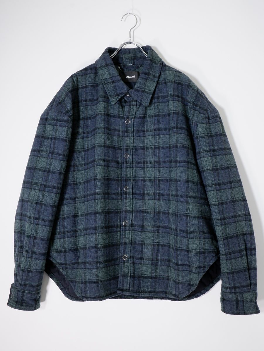 VUJA DEヴジャデ PADDED FLANNEL JACKETオーバーサイズ中綿フランネルジャケット S 大き目 MJKA79736