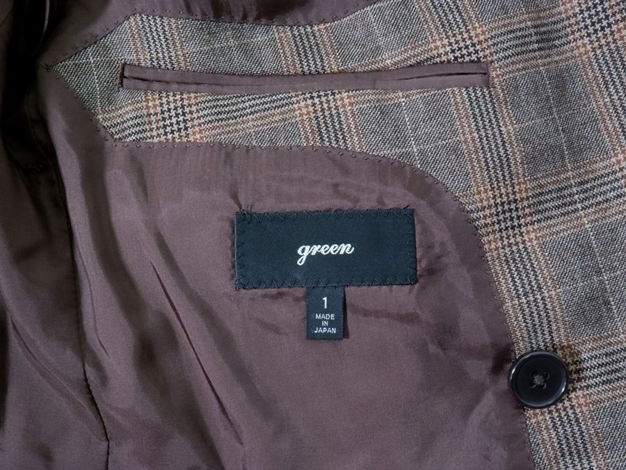 ウールカシミヤ セミダブルチェックジャケット