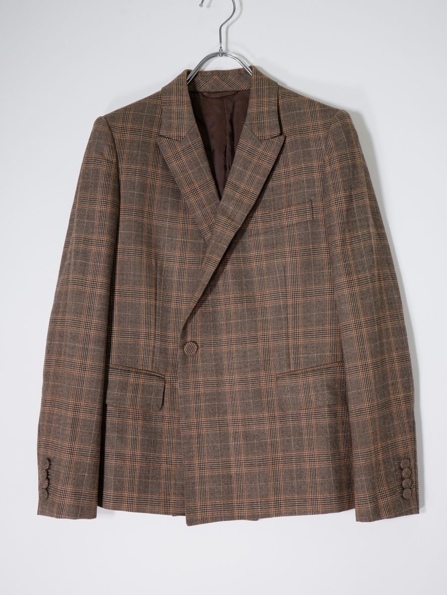 greenグリーン現HYKE ウールカシミヤ セミダブルチェックジャケット 1 LJKA79688