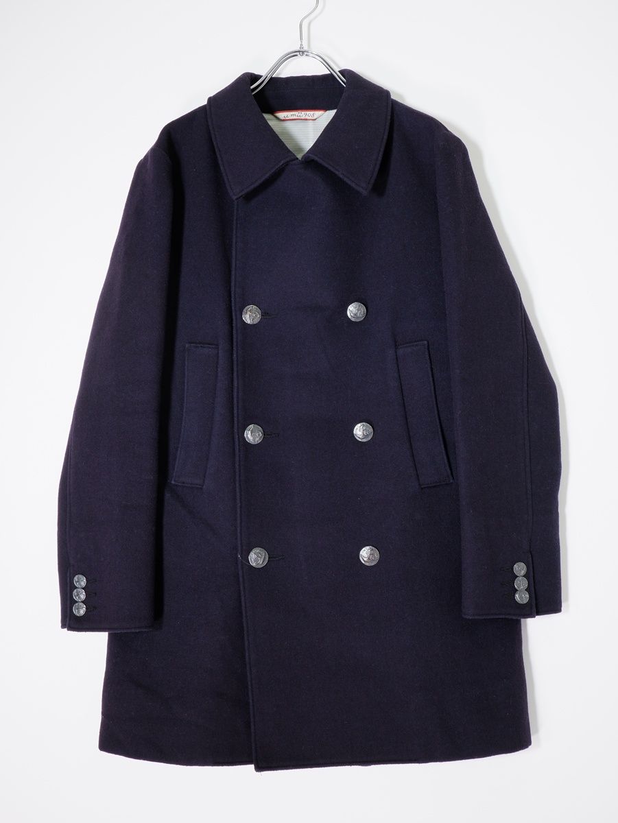 umii908 45rpmフォーティファイブアールピーエム45R メタルコンチョボタン メルトンウールダブルコート 3 LCTA79691