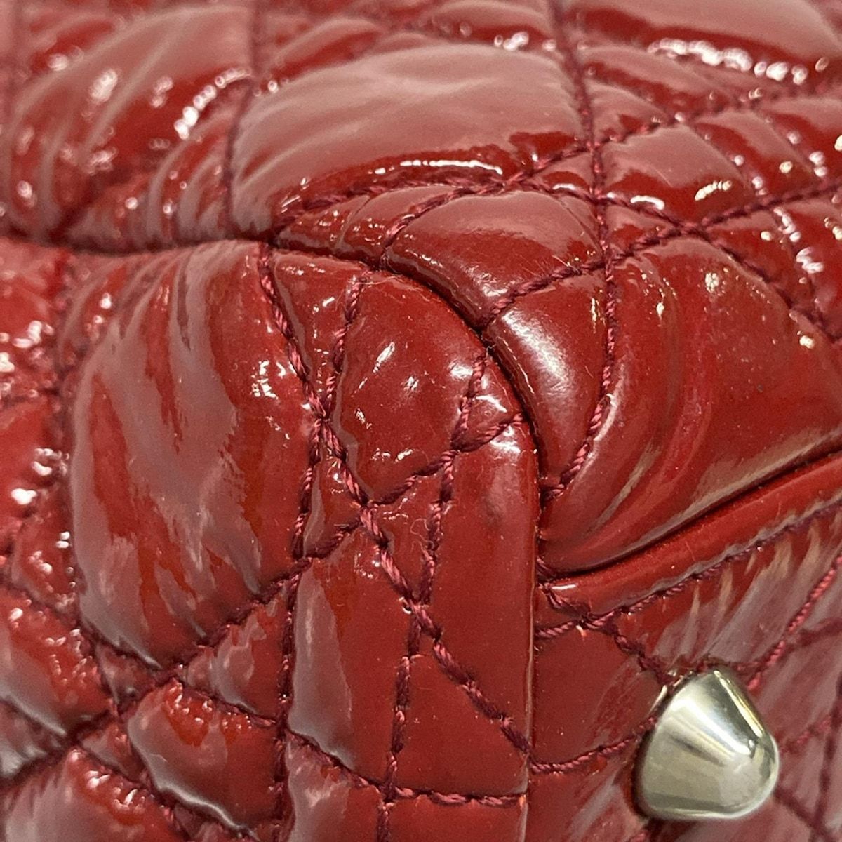 DIOR ChristianDior ディオール クリスチャンディオール トートバッグ レディディオール レッド チェーンショルダー レザー WWW_MERCADOAVALIA_COM_BR