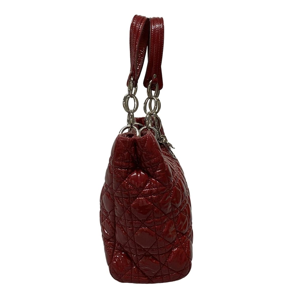 DIOR ChristianDior ディオール クリスチャンディオール トートバッグ レディディオール レッド チェーンショルダー レザー