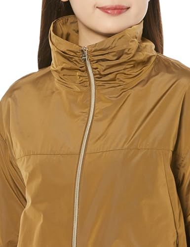 ヘルノ スタンド ブルゾン はっ水機能ポリエステルスタンド ZIPブルゾン レディース キャメル