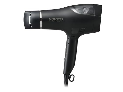 co jp コイズミ ヘアドライヤー モンスター 大風量 速乾 温冷自動切替 低温風モード デジタルディスプレイ ダブルファン ブラック KHD W 905 BK