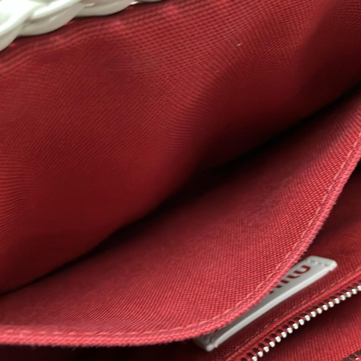 miumiu ミュウミュウ トートバッグ - 5BA077 白×ピンク×レッド 編み込み かごバッグ レザー DECORATOM_COM_BR