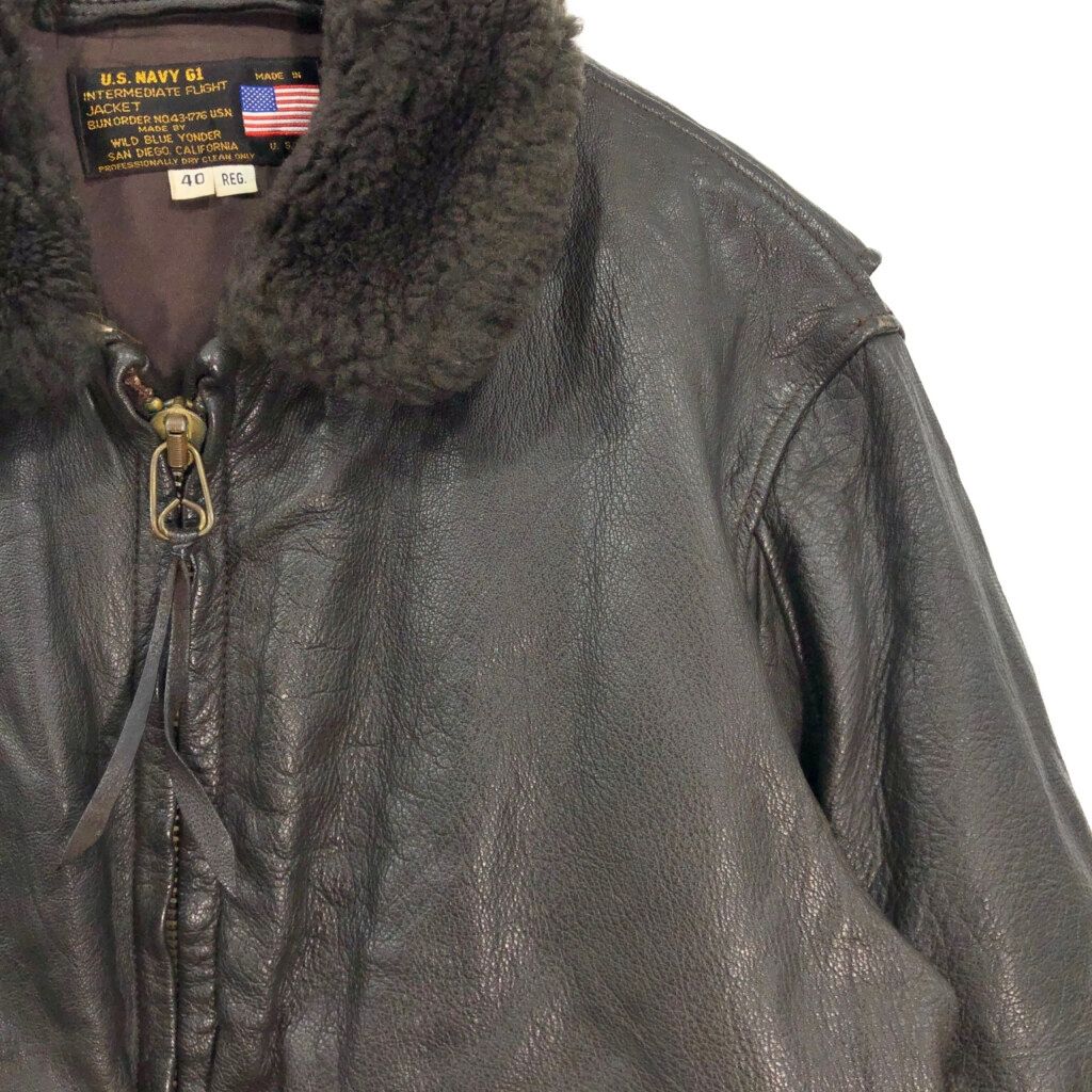 WILD BLUE YONDER U.S.AIRFORCE G-1 フライトジャケット ミリタリー ブラウン メンズ 40 古着 V6873 KANDAIZUMI_COM