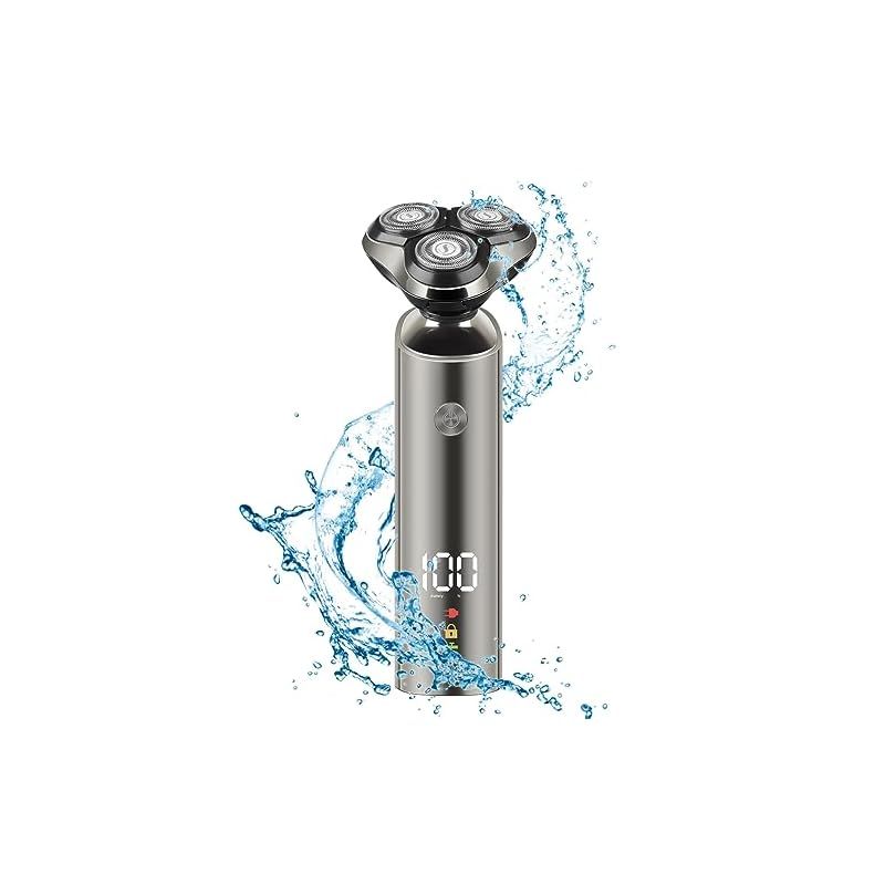 シェーバー ひげそり 電動シェーバー 2025新進化 髭剃り 電気シェーバー メンズ 360°回転式 高速回転モーター 深剃り USB充電式 急速充電 低騒音 IPX7防水 お風呂剃り可 乾湿両用 LEDディスプレイ付き 軽量 父の日 彼氏 プレゼント ロ