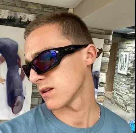 オークリー モンスタードッグ ブラック ブルーレンズ