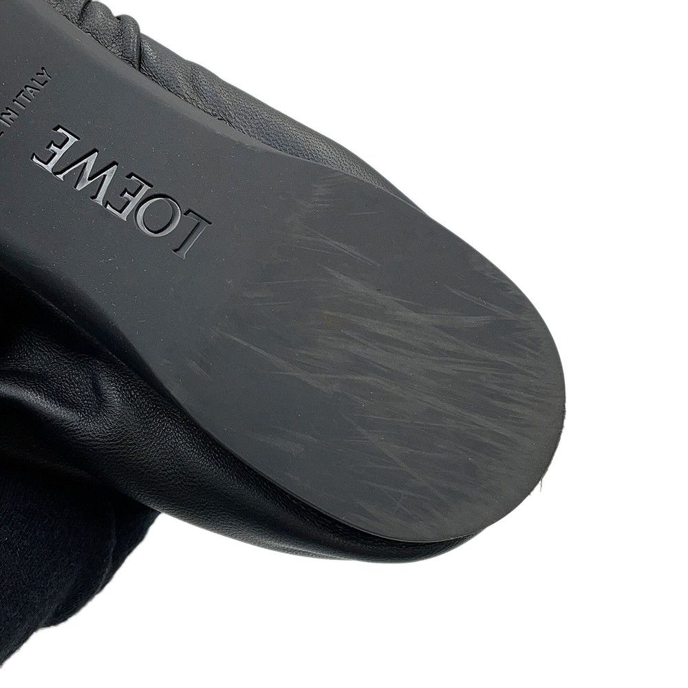  ロエベ バレエシューズ ペブル ソフト バレリーナ フラットシューズ レディースサイズ38 LOEWE 靴 黒 フラットシューズ バレエシューズ パンプス