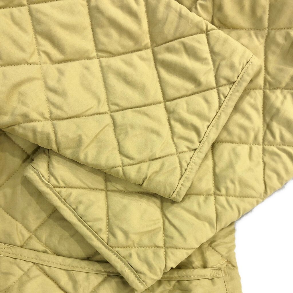 80年代 イングランド製 Burberrys バーバリーズ キルティングジャケット イエロー レディース L相当 古着 V6868 GULLKHAN_COM