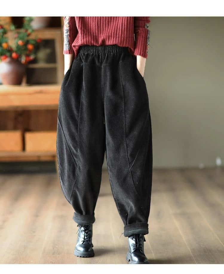 バルーンパンツ コーデュロイ 即購入OK レディース サルエルパンツ 裏