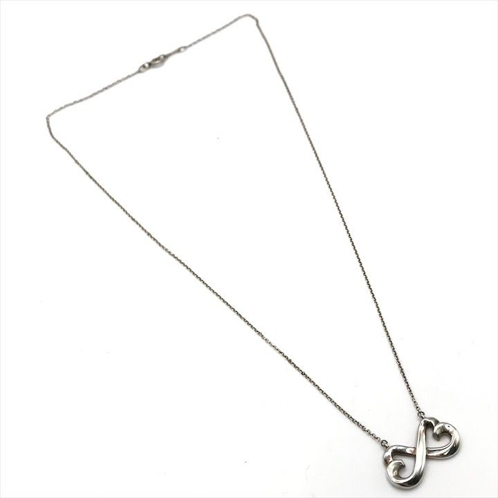 美品 ティファニー ラビングハート ネックレス レディース シルバー 925 TIFFANY&Co.（ティファニー） ネックレス ラビングハート パロマピカソ