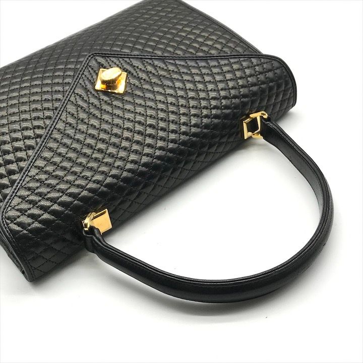 BALLY バリー ハンド バッグ キルティング ブラック トップハンドル レザー ゴールド金具 レディース フォーマル ブランド k6795 NEXPOTALLINN_EU