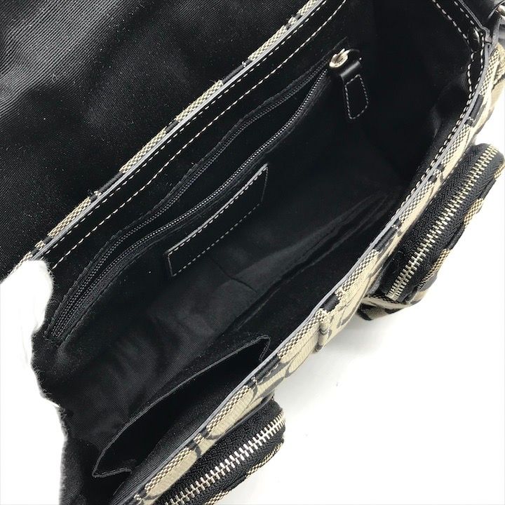 超美品 COACH コーチ シグネチャー ショルダー バッグ キャンバス