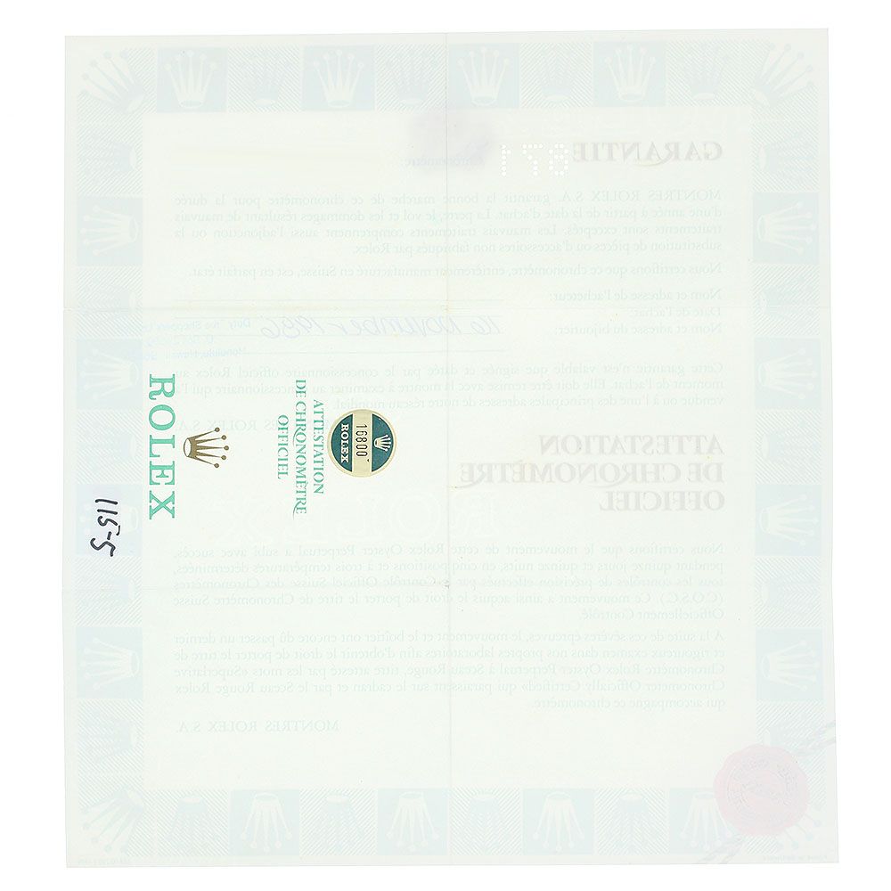 ロレックス ROLEX 16800 保証書_R-13 ROLEX ロレックス 純正箱ボックス  