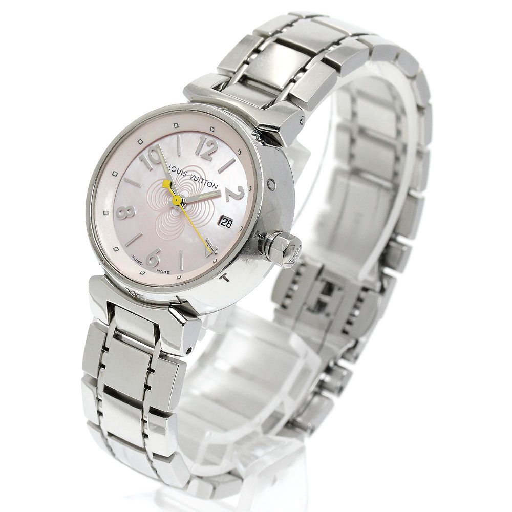 ルイ ヴィトン LOUIS VUITTON Q1216 タンブール デイト クォーツ レディース_917038