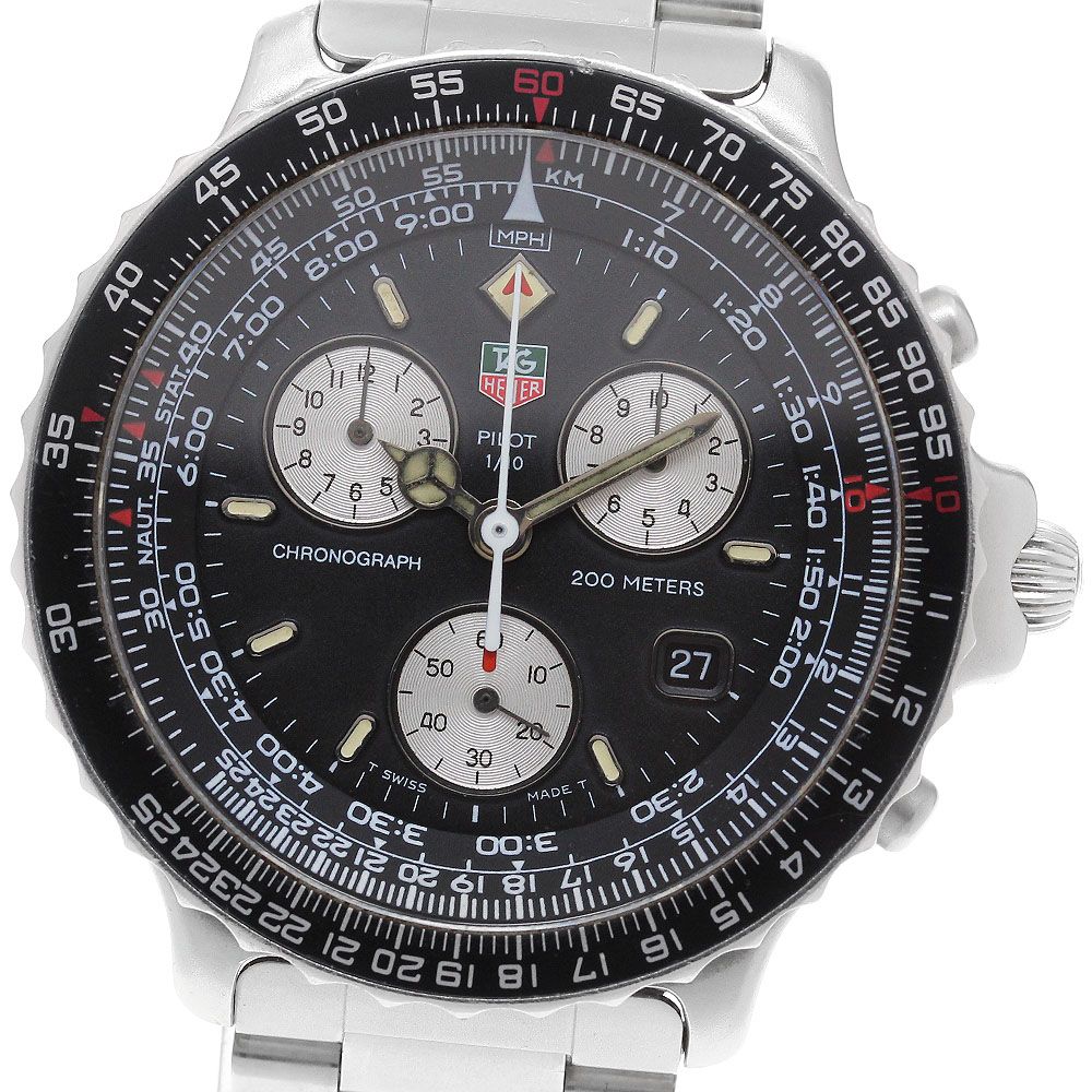 タグホイヤー TAG HEUER 530.306 パイロット クロノグラフ クォーツ メンズ_909707