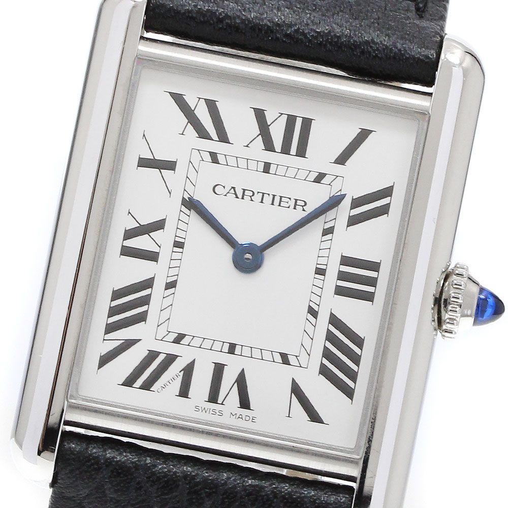カルティエ CARTIER WSTA0041 タンクマスト LM クォーツ メンズベルト 箱 保証書付き_917155