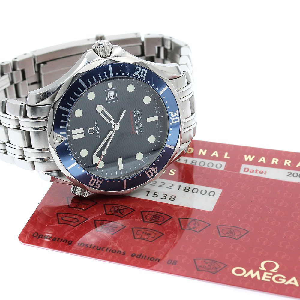 オメガ OMEGA 2221 80 シーマスター300 プロフェッショナル デイト クォーツ メンズ 保証書付き_916917