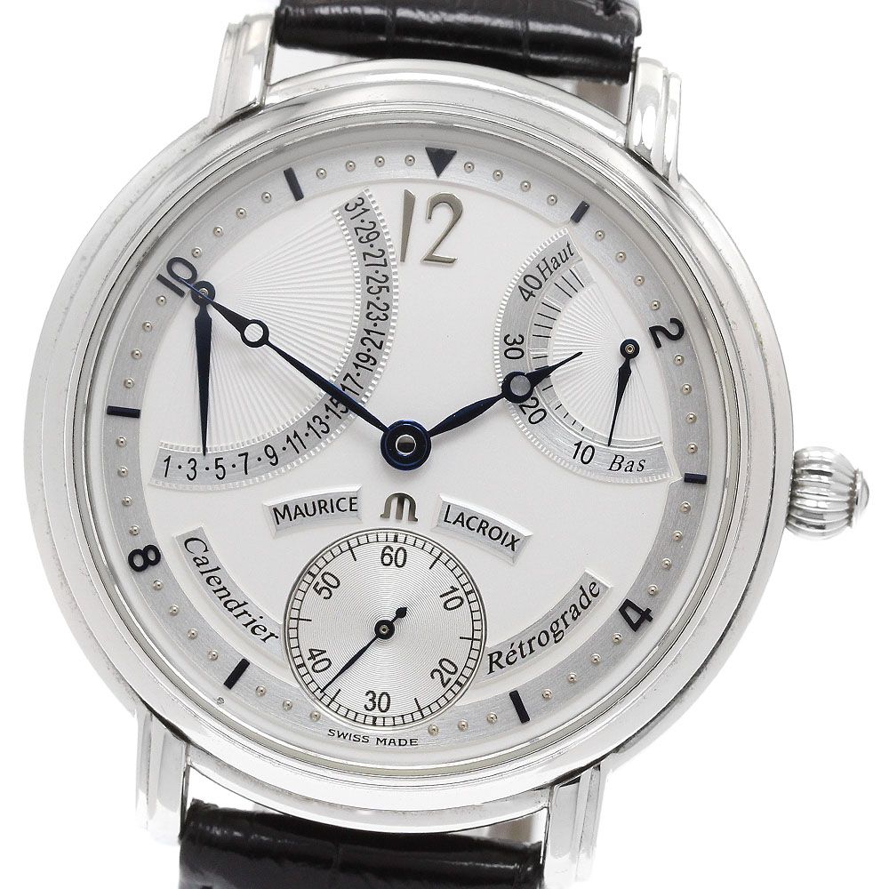 モーリスラクロア MAURICE LACROIX MP6198 マスターピース スモールセコンド レトログラード 手巻き メンズ_917182