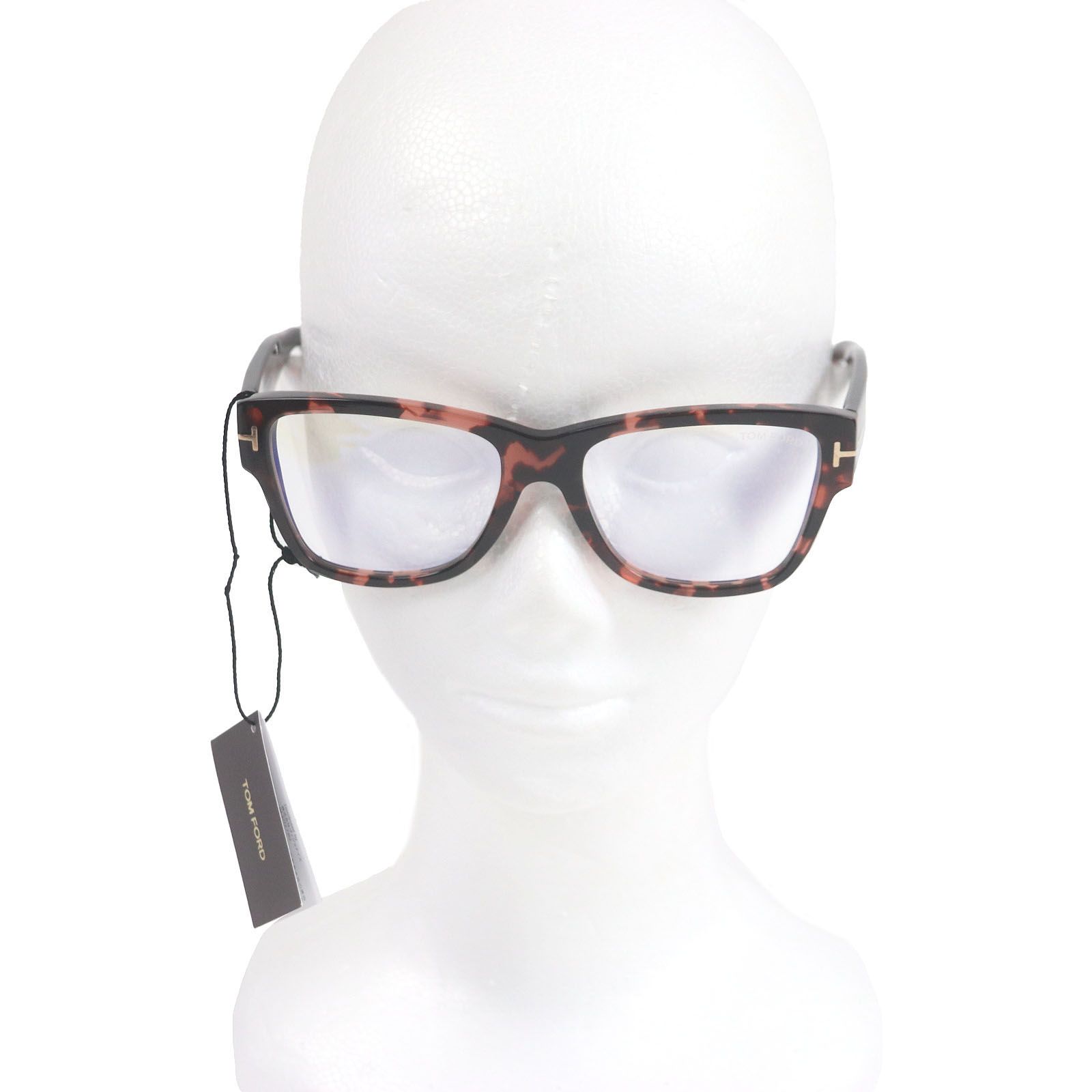 極美品□TOM FORD トムフォード TF5878-B マーブル柄 ウェリントン  