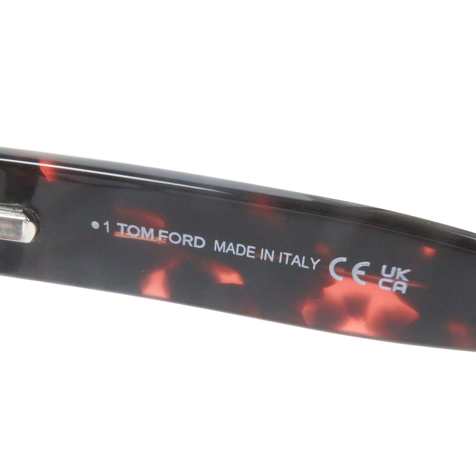 極美品□TOM FORD トムフォード TF5878-B マーブル柄 ウェリントン