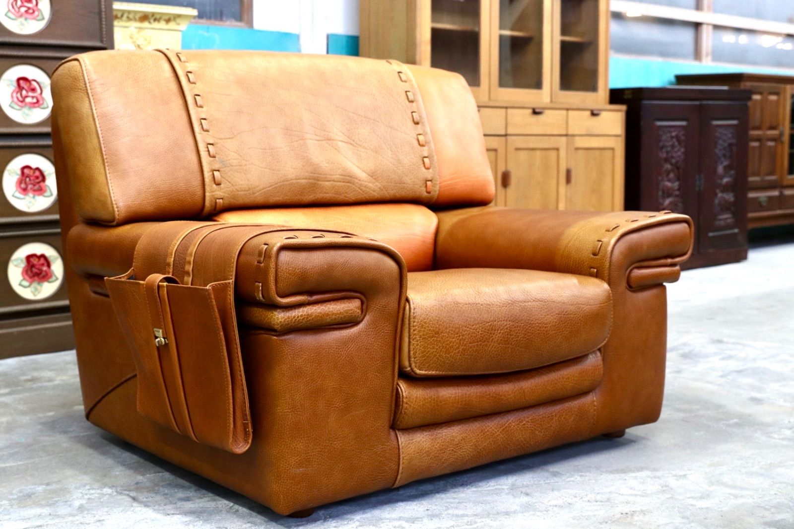 GMIK148 formenti フォルメンティ イタリア製 最 ラグジュアリー シングルソファ 厚手本革 ブラウン ユーロカーサ取扱 約70万